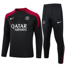Conjunto Paris Saint Germain Zíper Curto Treino Preto 2024/25